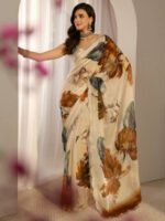 Century Floral Printed Saree ( তামাটে ) - Image 3